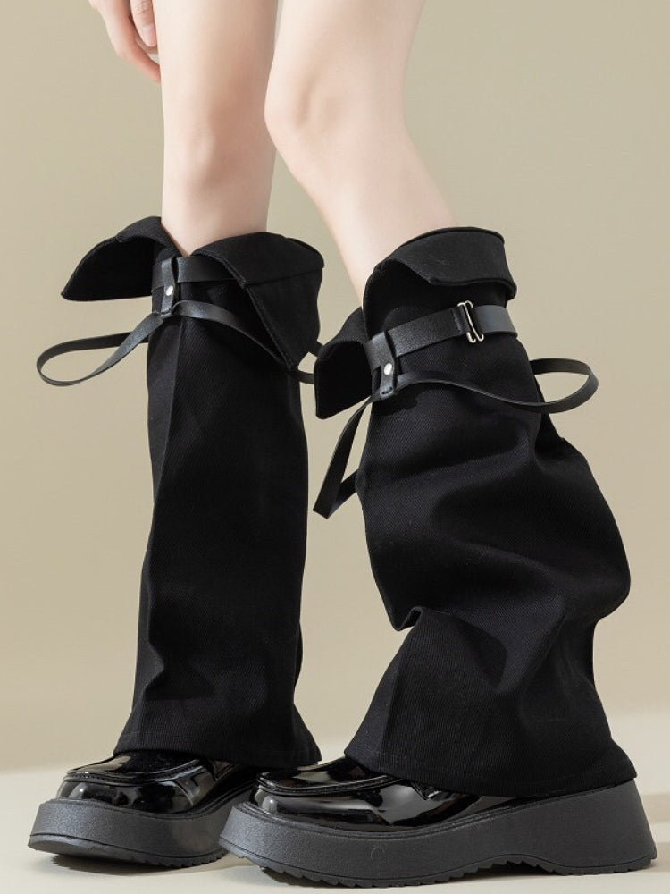 Polo Collar Belt Leg Warmers-ntbhshop
