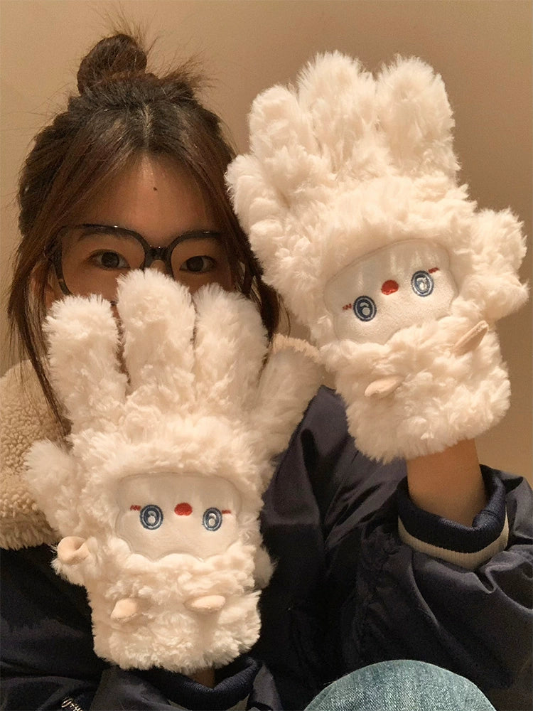 Sheep Cloud Cozy Plush Gloves-ntbhshop