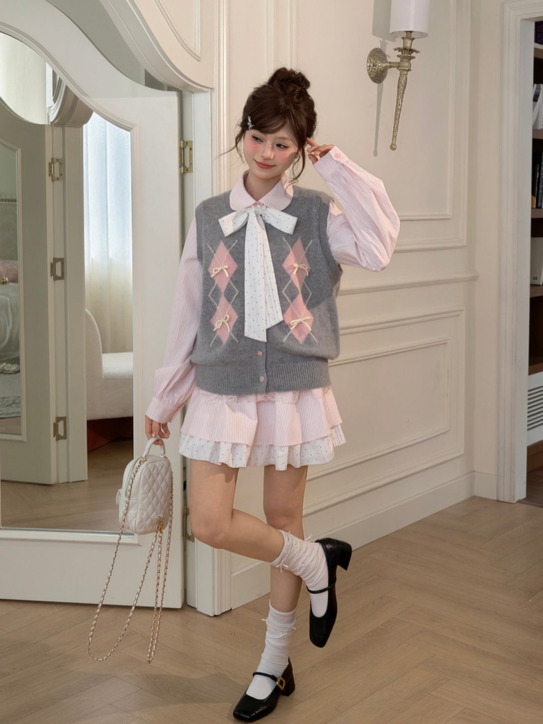 Berry Milk Lace Doll Blouse-Tops-ntbhshop