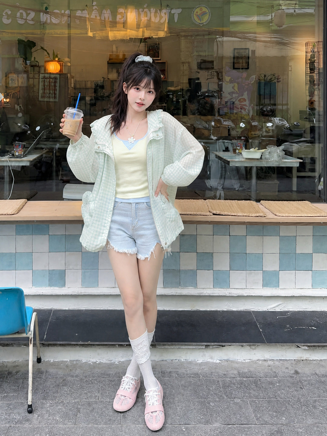 Daisy Gingham Sun Jacket-Outerwear-ntbhshop