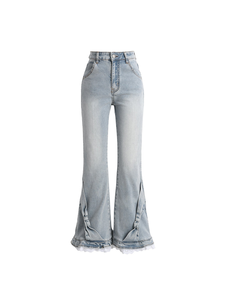 Cloud Ribbon Denim Jeans-ntbhshop