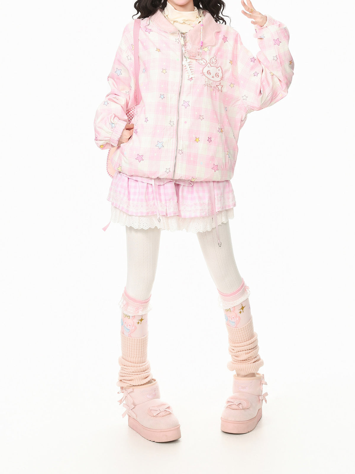 Starry Kitty Reversible Jacket-Outerwear-ntbhshop