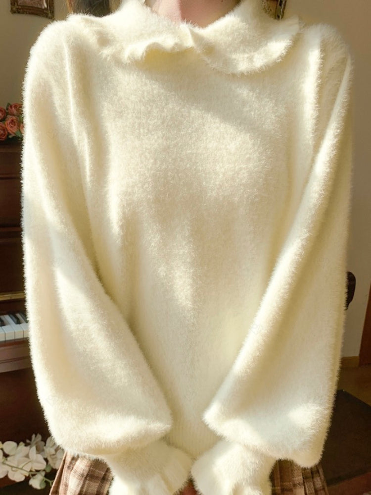 Lolita Cloud Puff Sleeve Knit Tops-ntbhshop