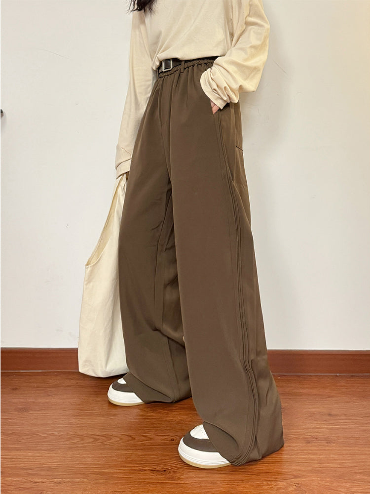 Coffee Street Drape Pleated Pants-ntbhshop