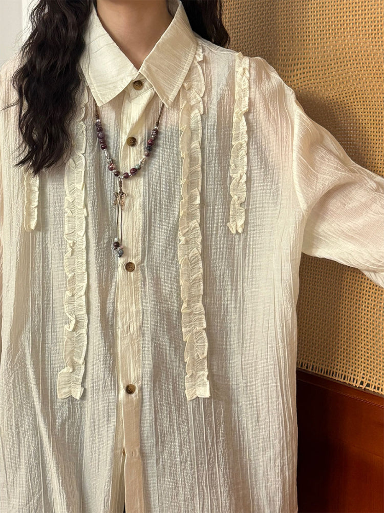 Mushroom Poem Puff Sleeve Blouses-ntbhshop