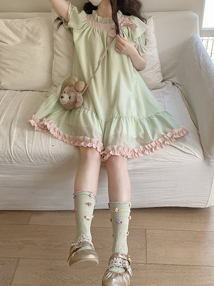 Candy Ribbon Dollhouse Dresss-ntbhshop