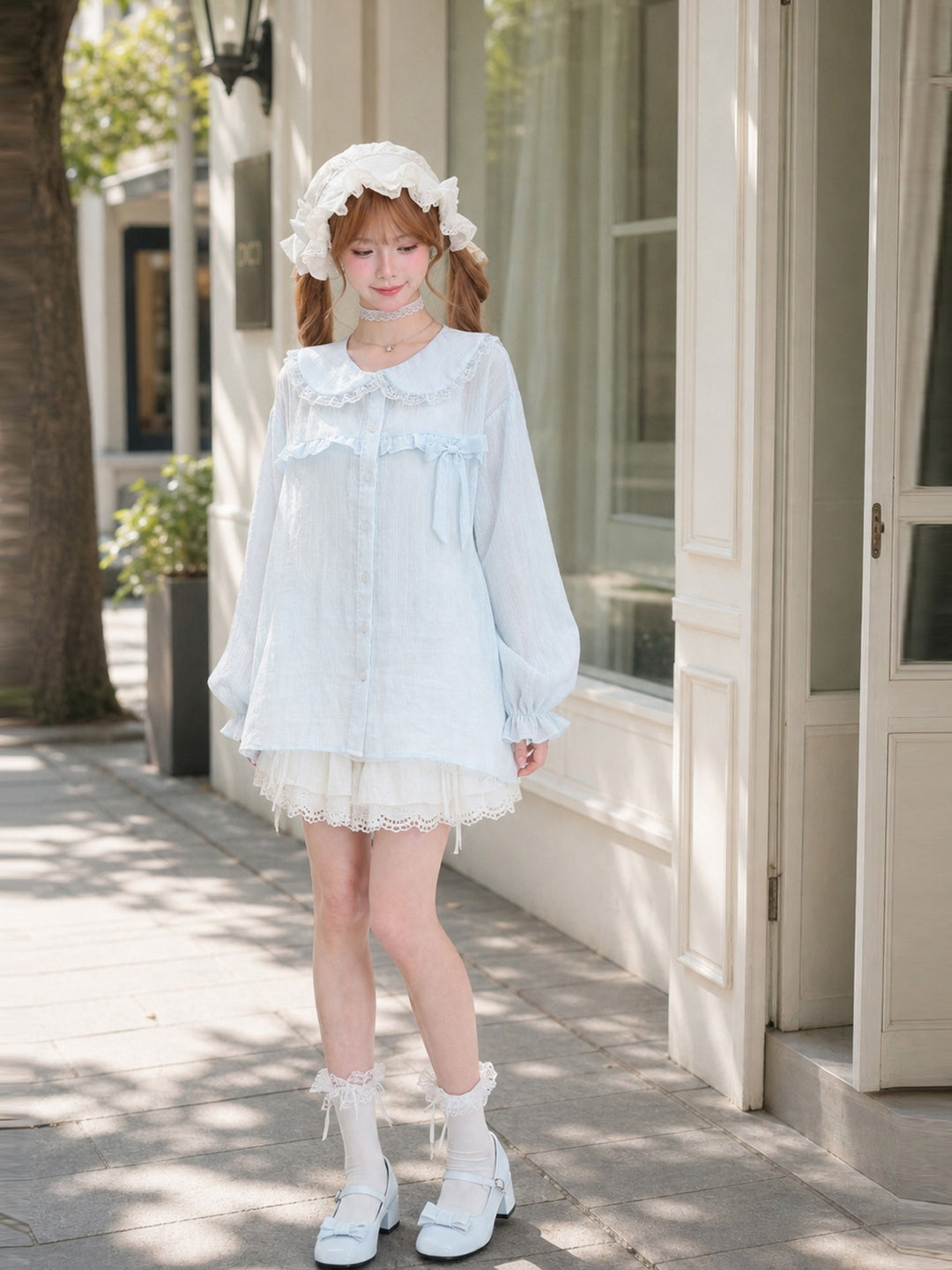 Cloud Ribbon Lyocell Shirt-Outerwear-ntbhshop