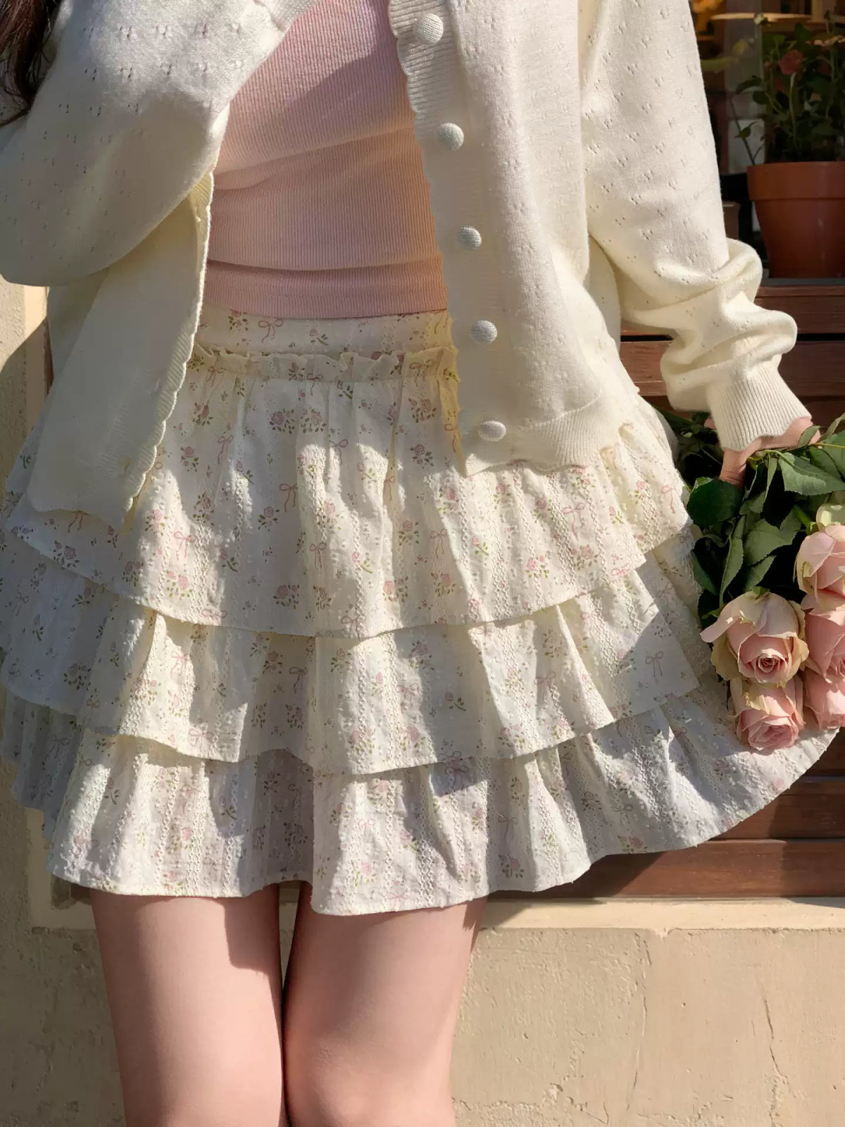 Spring Bloom Cake Skirt-Bottoms-ntbhshop