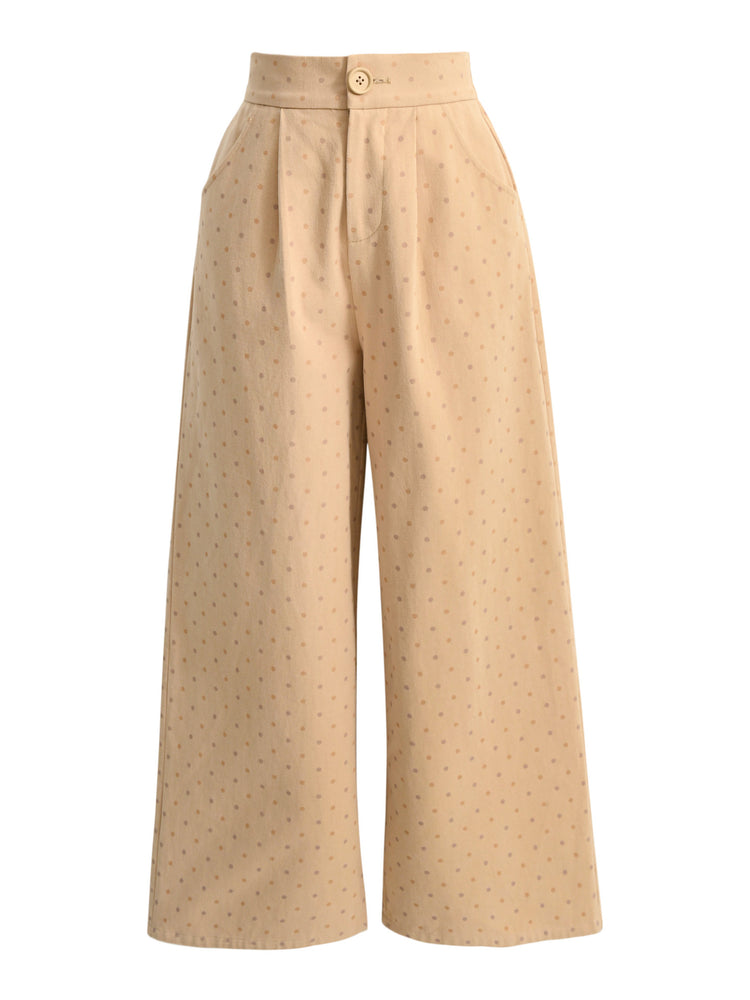 Biscuit Dot Cotton Pants-Bottoms-ntbhshop