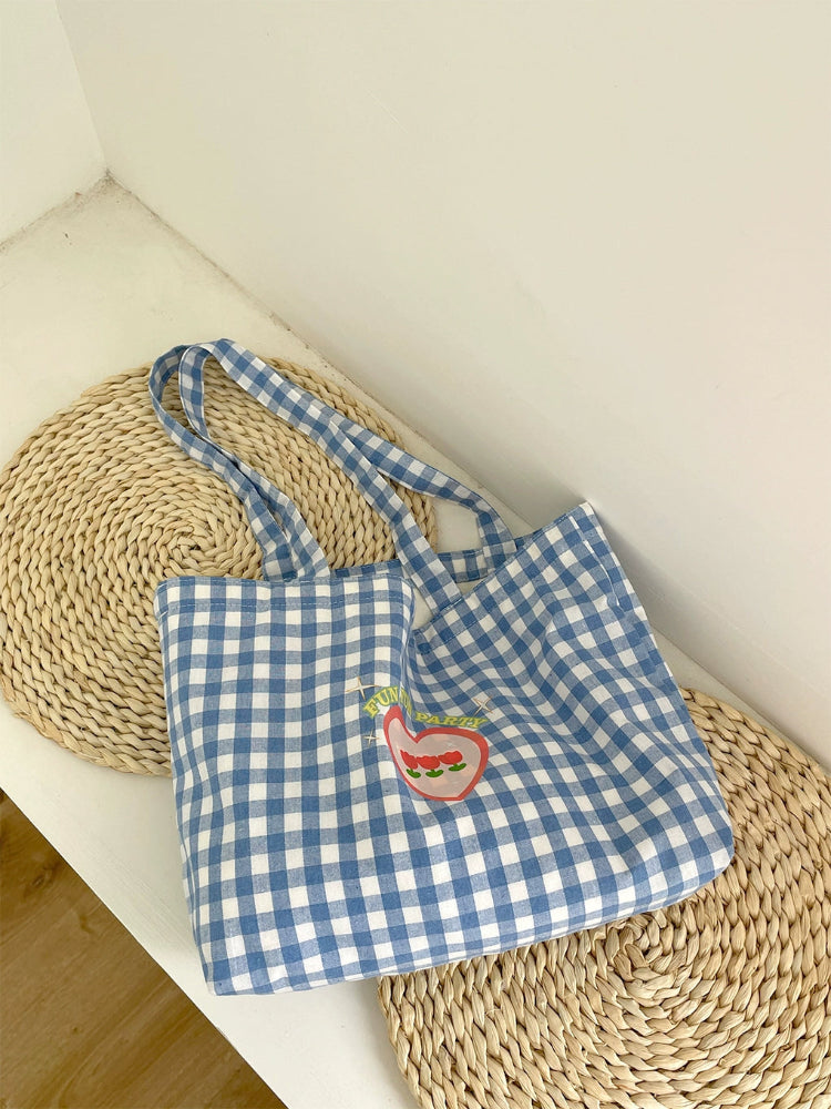 Candy Series Plaid Tote Bags-ntbhshop