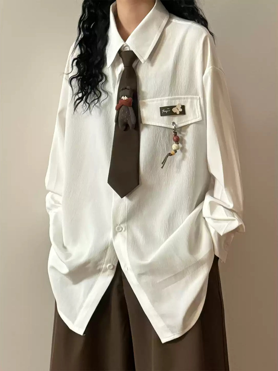 Library Bear Tie Shirts-Tops-ntbhshop