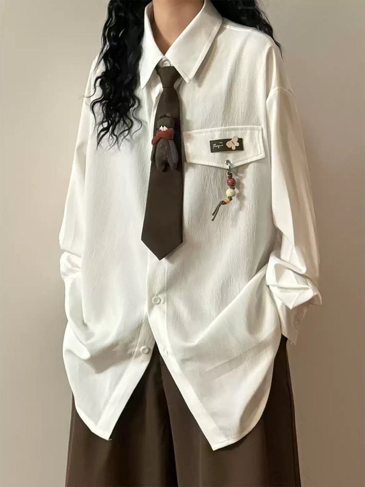 Library Bear Tie Shirts-Tops-ntbhshop