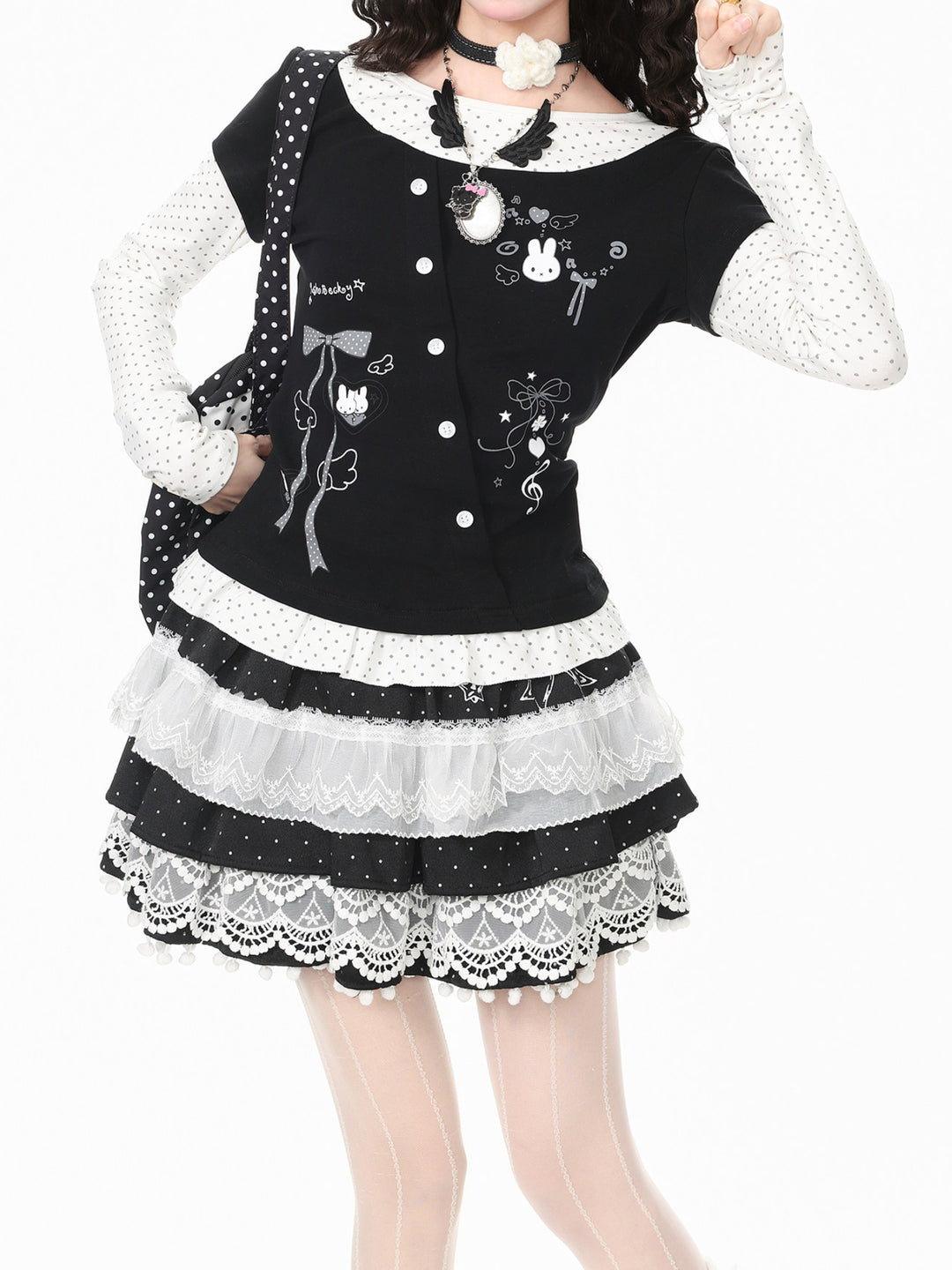 Bunny Melody Layered Tops-Tops-ntbhshop