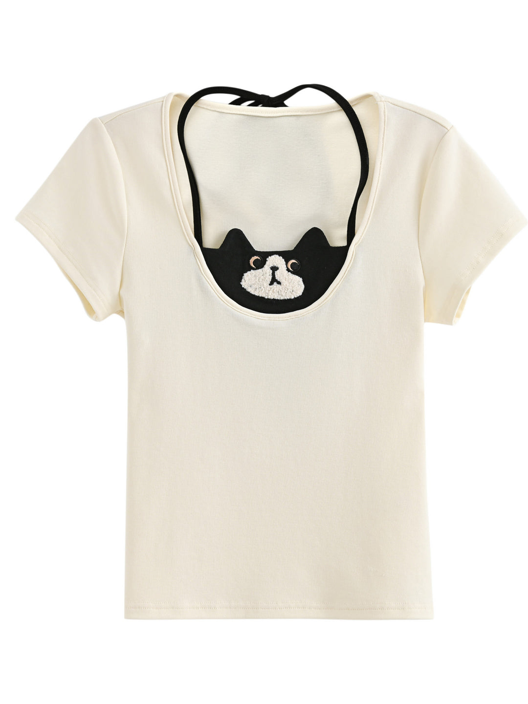 Milk Cat Halter Tee-Tops-ntbhshop