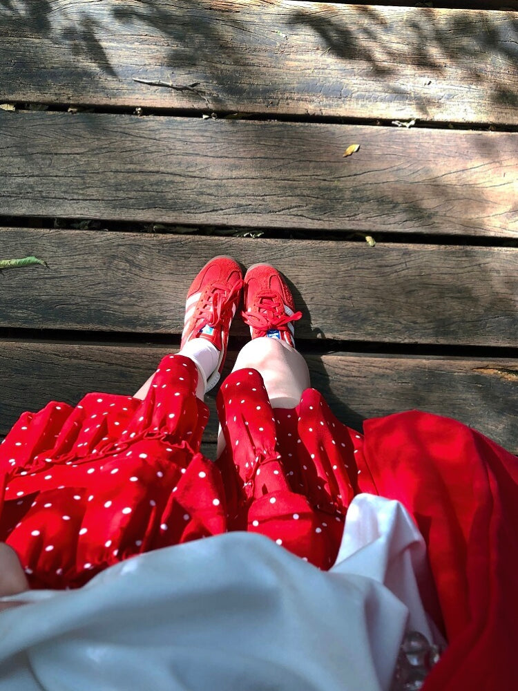 Cherry Dot Fluffy Cake Skirt-ntbhshop
