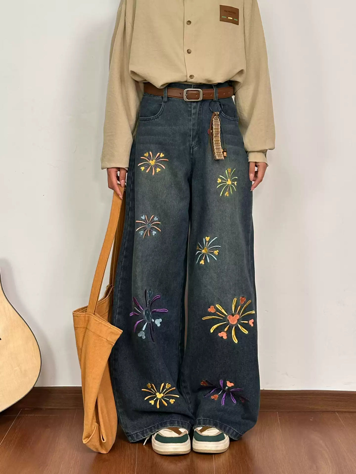 Firework Bloom Denim Jeans-Bottoms-ntbhshop