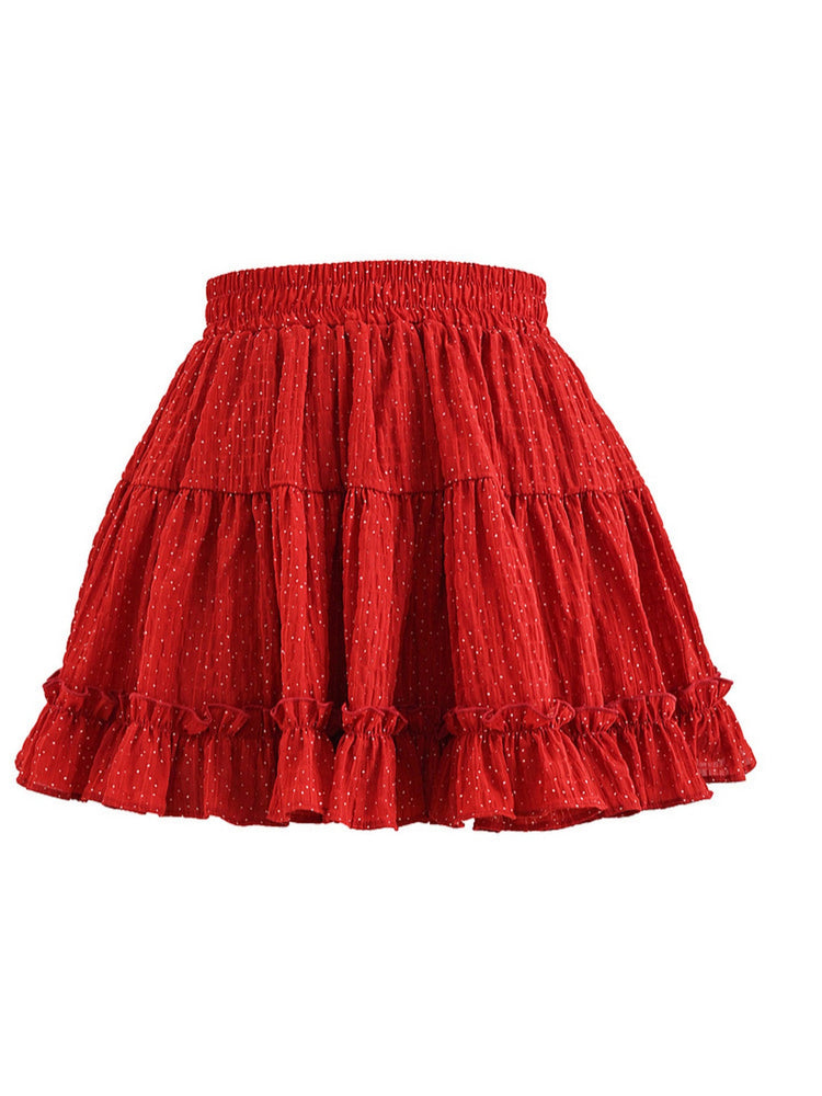 Berry Patch Polka Mini Skirt-Bottoms-ntbhshop
