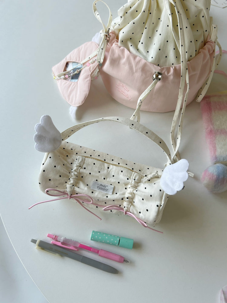 Ribbon Gather Pencil Pouches-Accessories-ntbhshop