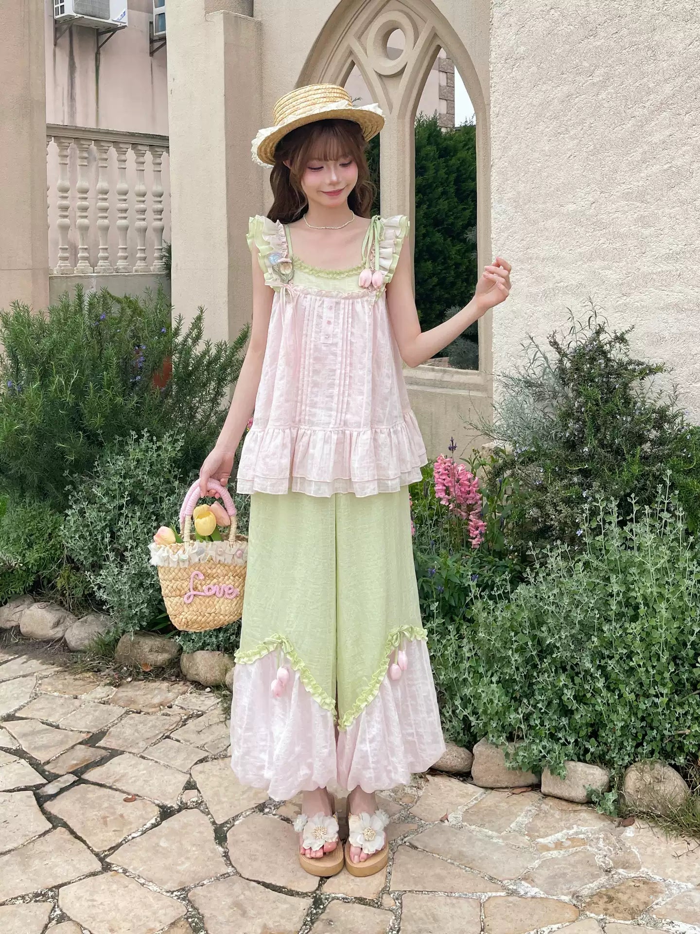 Tulip Bubble Layered Pants-Bottoms-ntbhshop