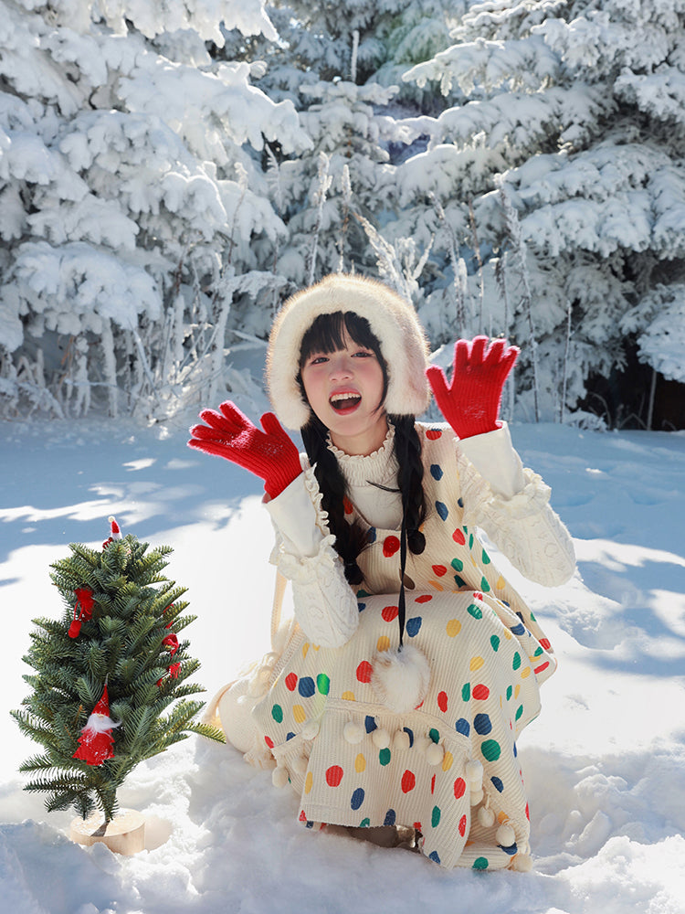 Sweet Circus Dots Pom Jumper Dress-ntbhshop