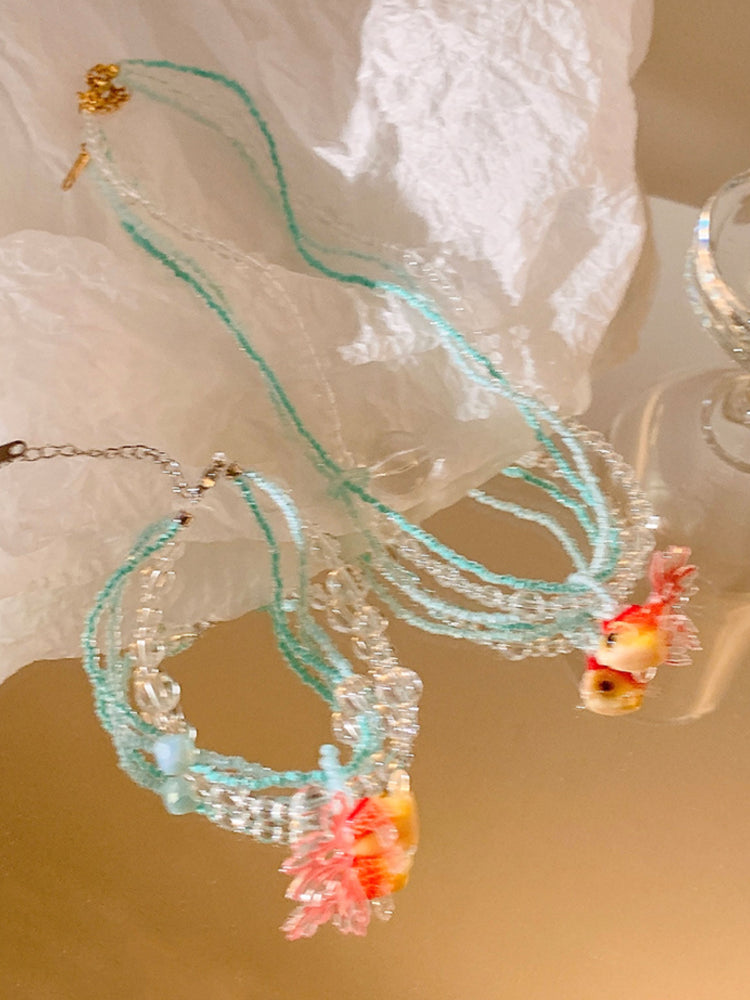 Koi Bubble Colorful Beaded Bracelet & Necklace-ntbhshop