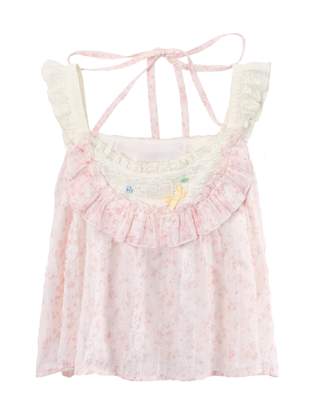 Peach Bloom Ruffle Camisole-Tops-ntbhshop