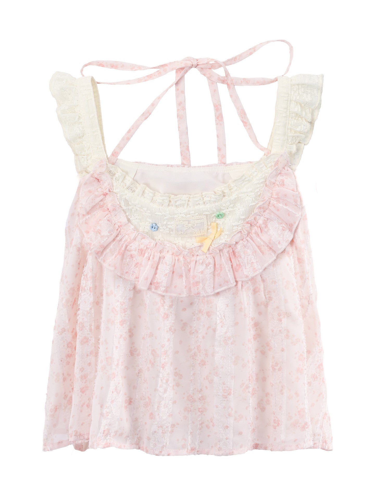 Peach Bloom Ruffle Camisole-Tops-ntbhshop