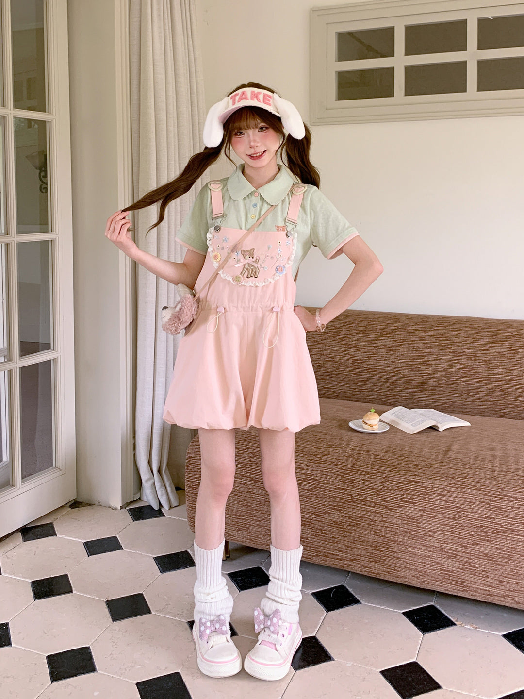 Dear Bambi Bubble Overall Shorts-Bottoms-ntbhshop