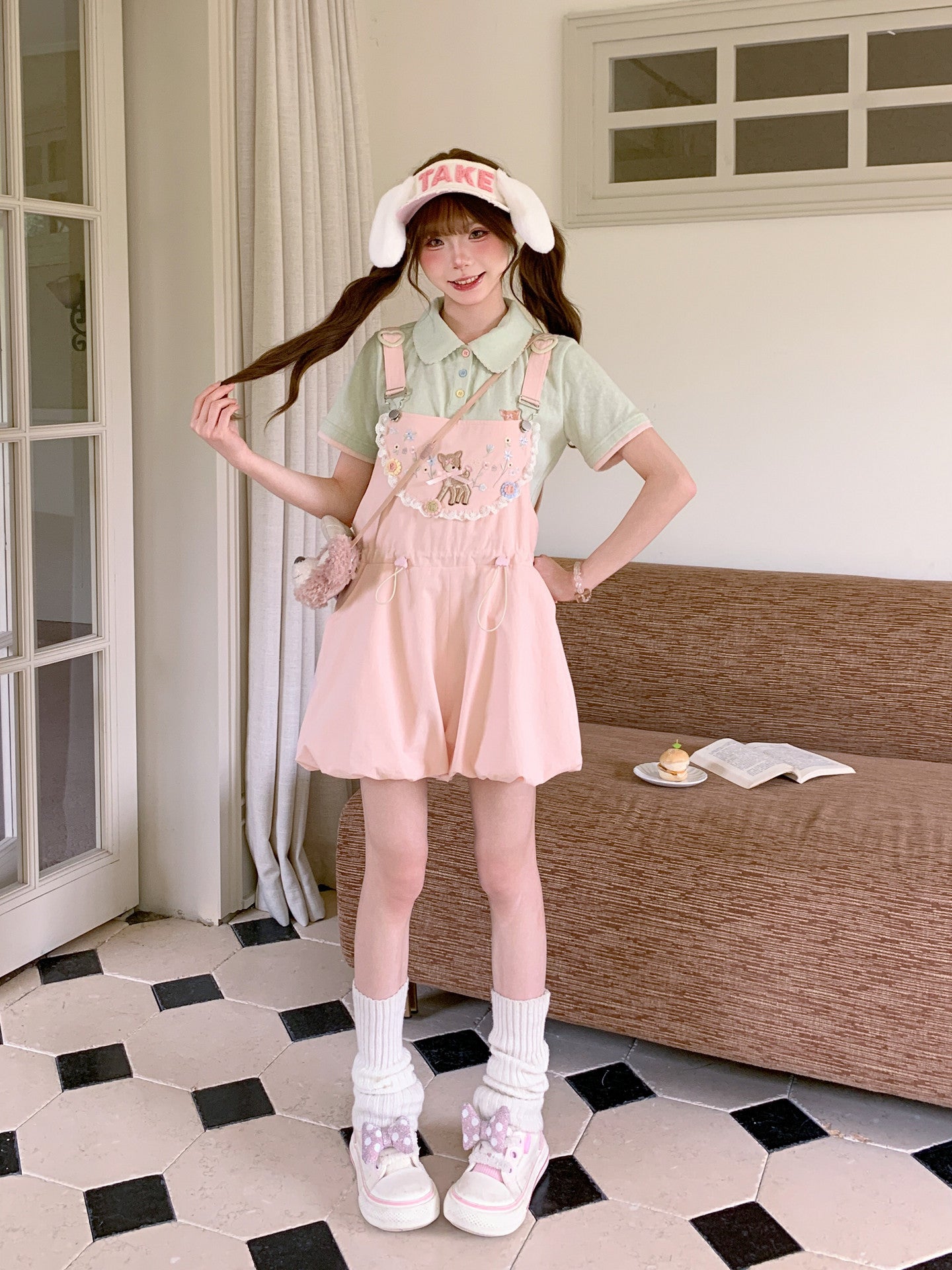 Dear Bambi Bubble Overall Shorts-Bottoms-ntbhshop
