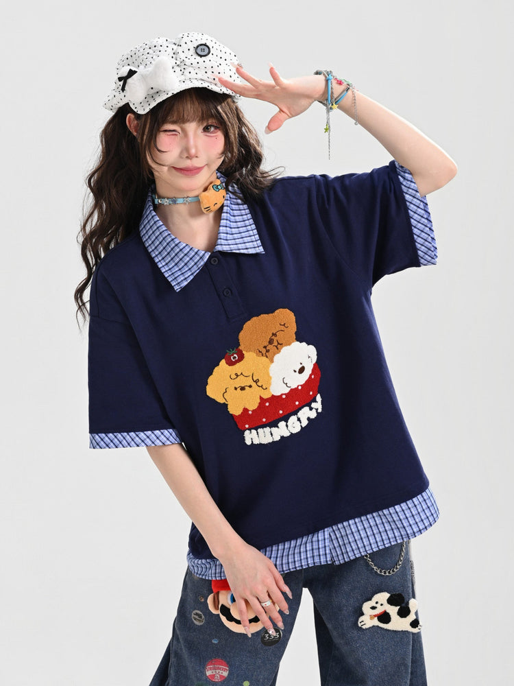 Hungry Bear Picnic Polo Tee-Tops-ntbhshop