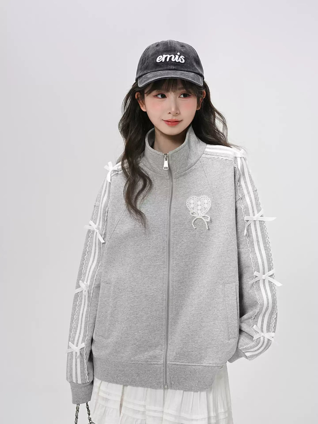 Soft Ribbon Zip Jacket-Outerwear-ntbhshop