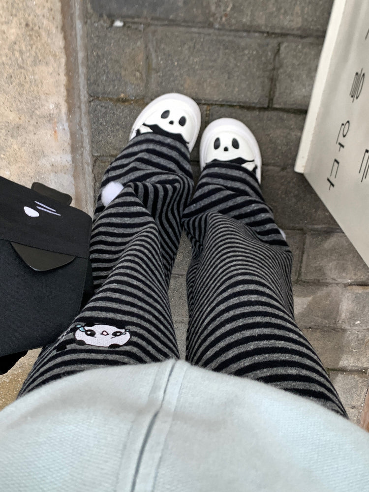 Crybaby Panda Stripe Pants-ntbhshop