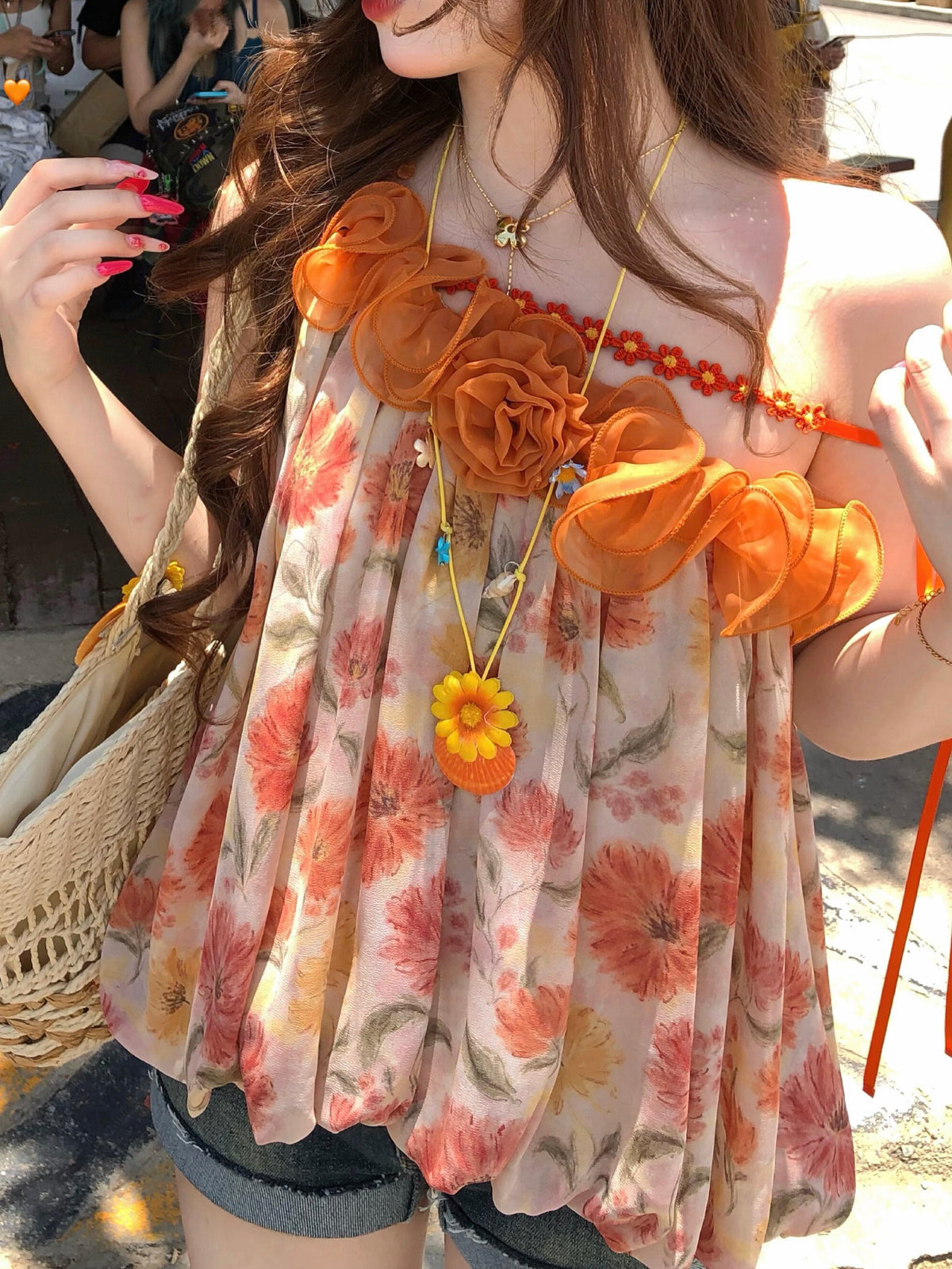 Flower Bomb Asymmetric Camis-Tops-ntbhshop