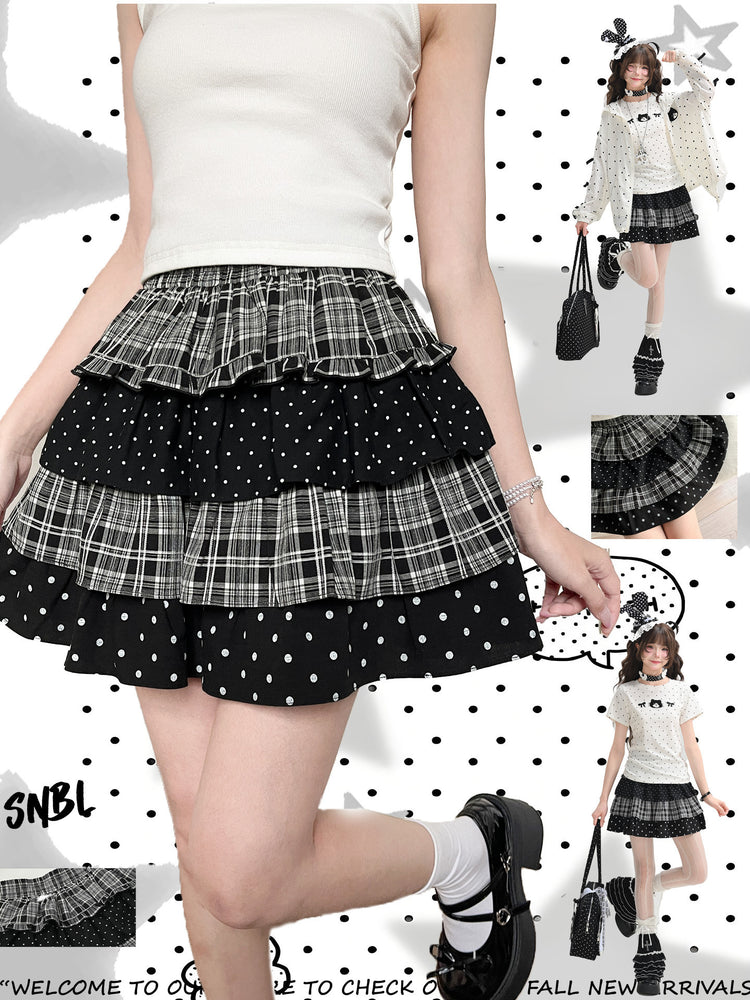 Dot Parade Cake Skirt-Bottoms-ntbhshop