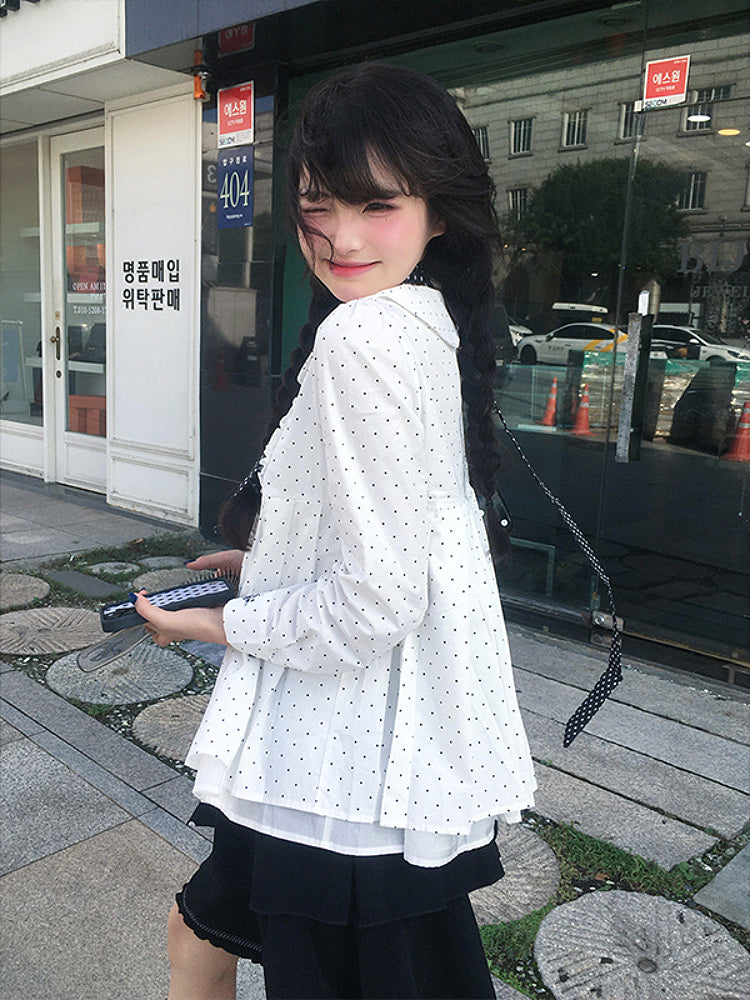 Dot Diary Peter Pan Blouse-ntbhshop