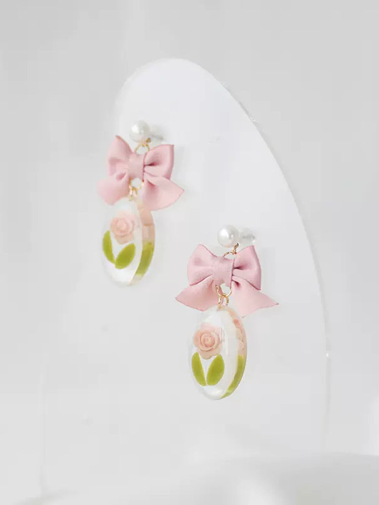 Timeless Tulip Bow Ear Studs & Clips-ntbhshop