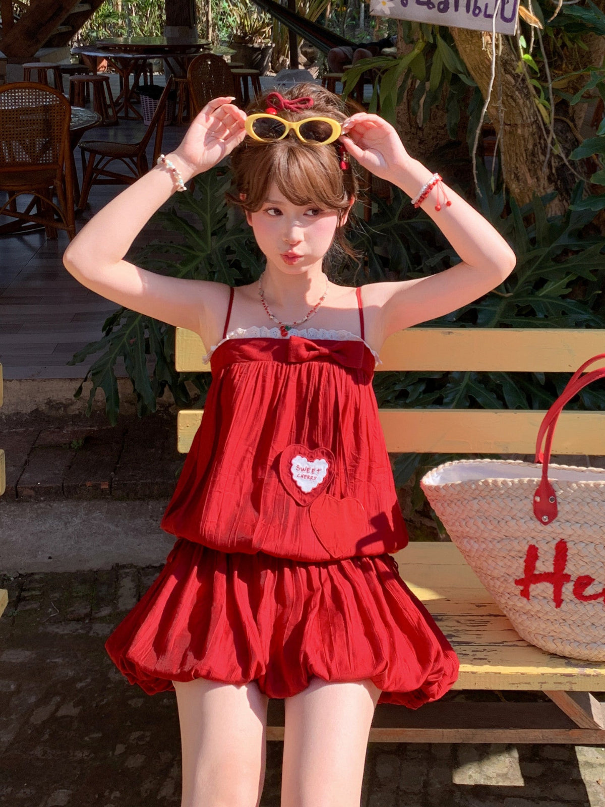 Picnic Heart Bubble Dress-Dresses-ntbhshop