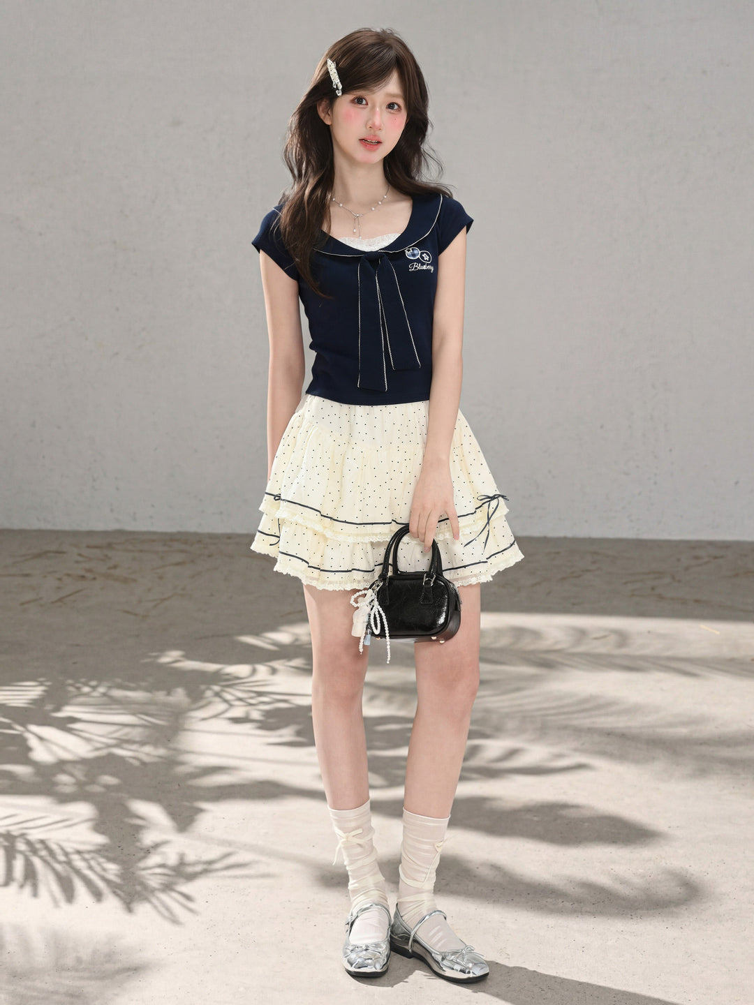 Parisian Polka Cake Skirt-Bottoms-ntbhshop