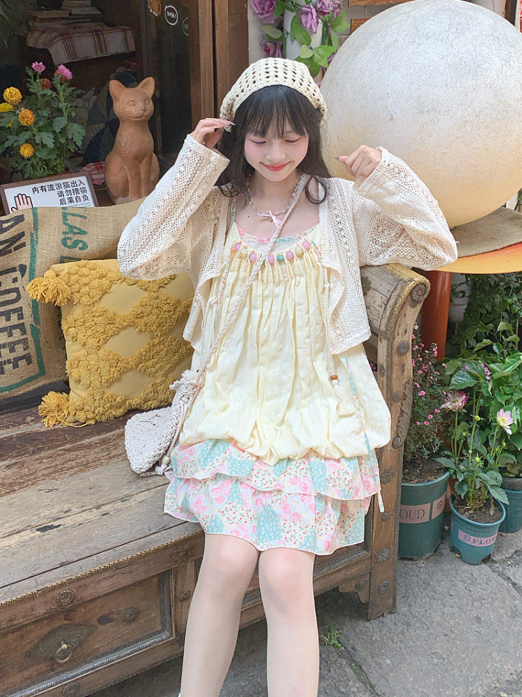 Whimsy Bloom Floral Bubble Dress-ntbhshop