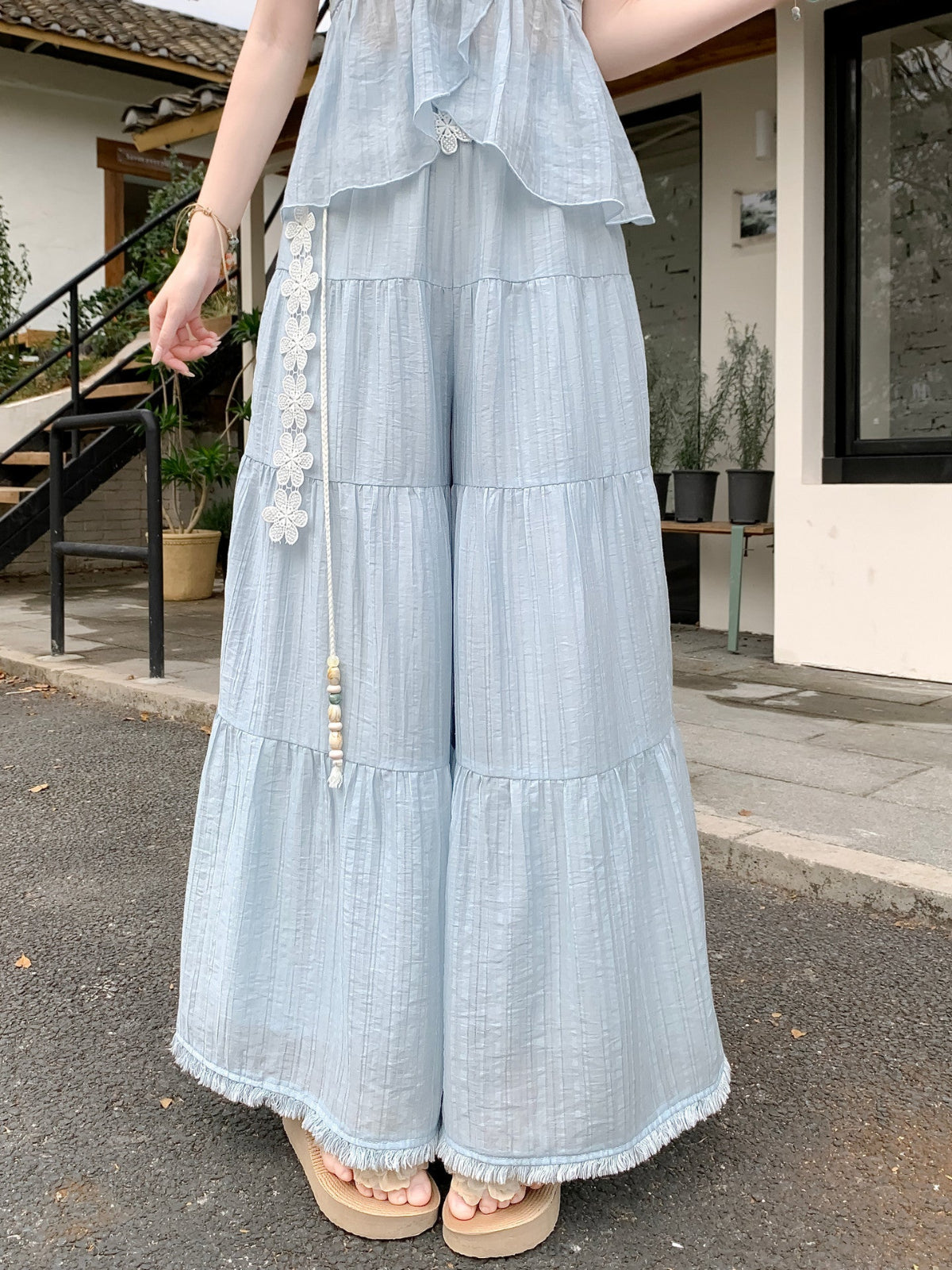 Skyveil Wide Pants-Bottoms-ntbhshop