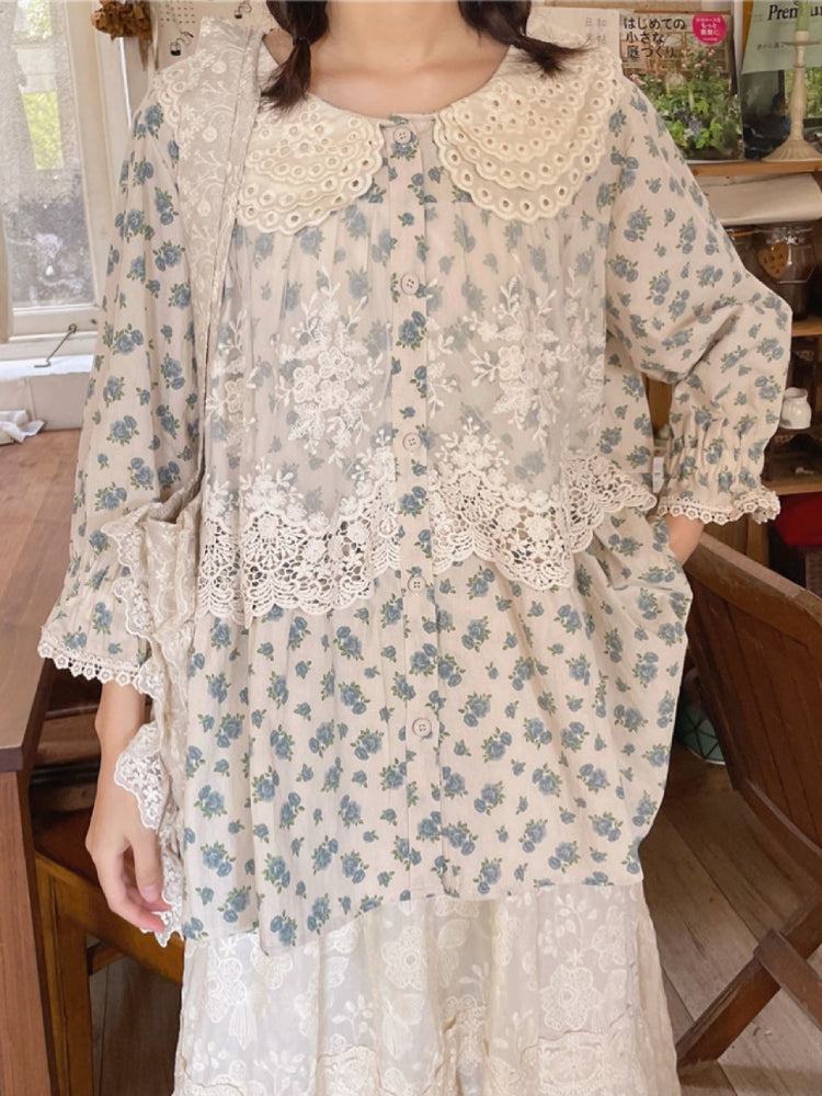 Lace Whisper Doll Collar Blouses-ntbhshop
