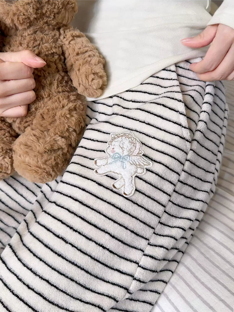 Cloud Milk Stripe Lounge Pants-Bottoms-ntbhshop