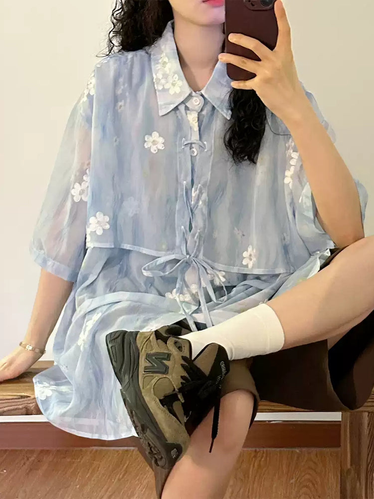 Bluebell Script Tie Shirts-Tops-ntbhshop