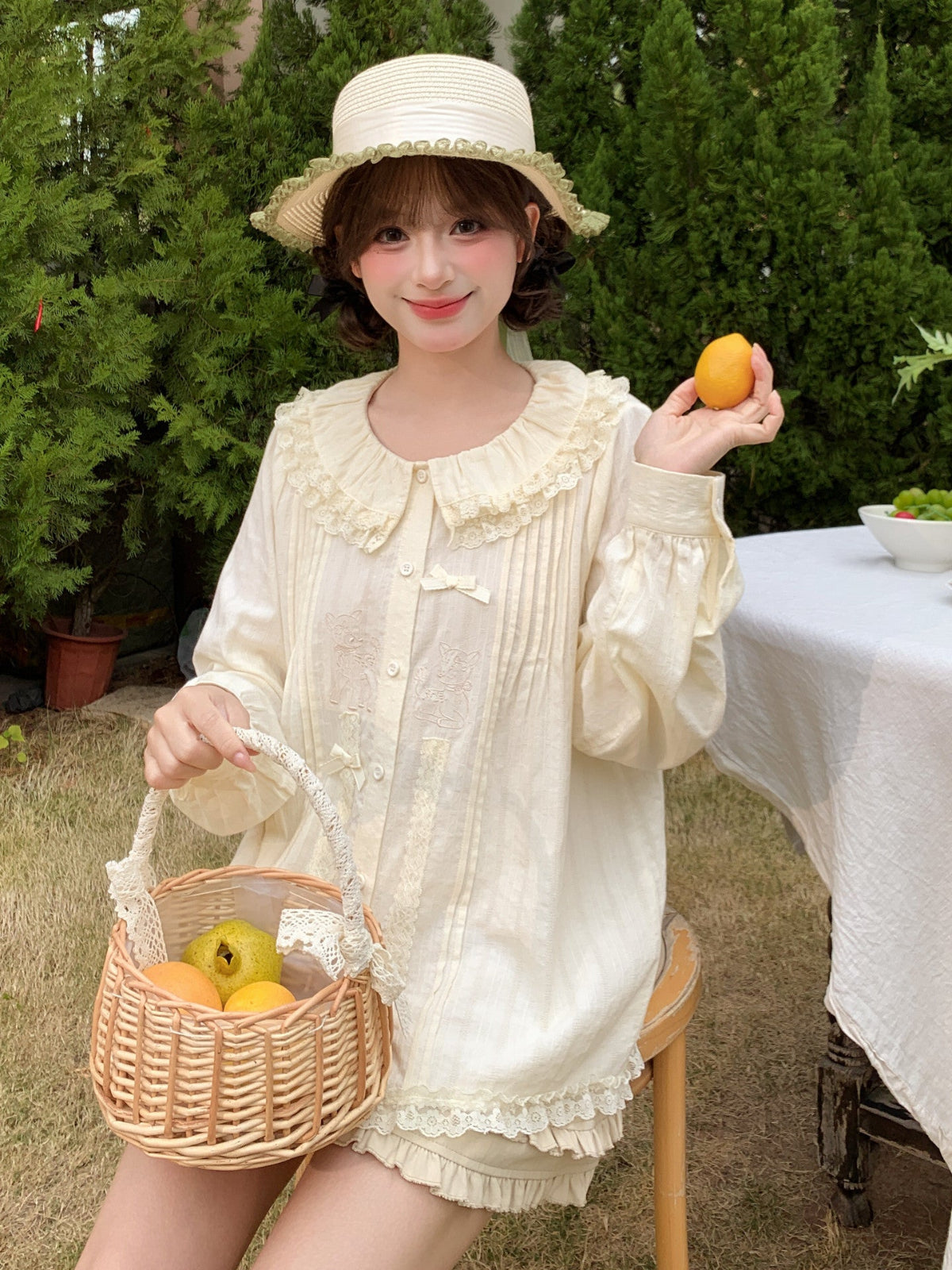 Dear Bambi Lace Blouse-Tops-ntbhshop