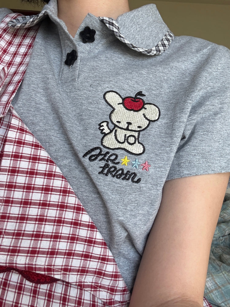 Apple Pup Picnic Slim Polo-ntbhshop