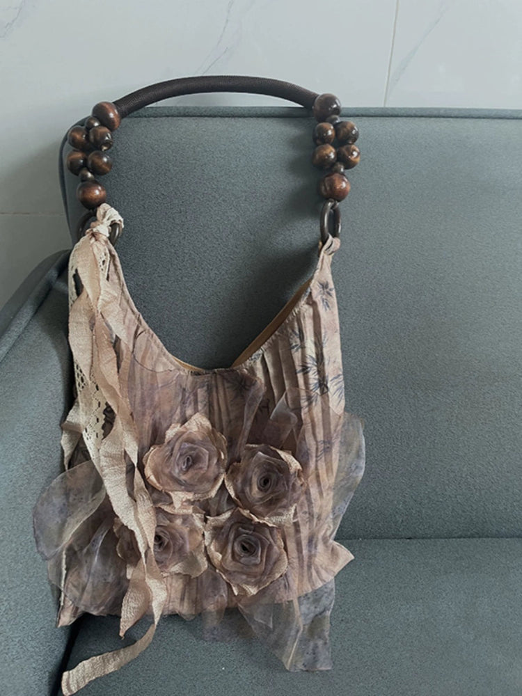 Rose Ash Poetry Ruffle Bags-ntbhshop