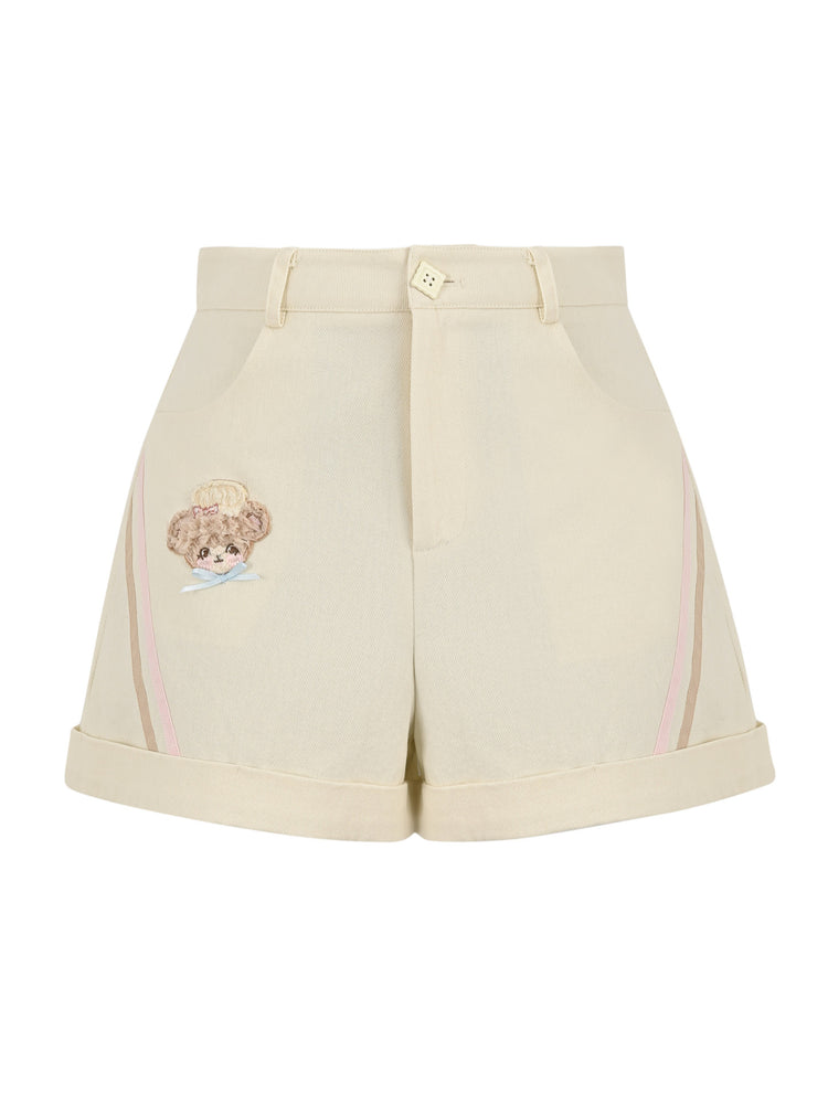 Bakery Bear Cotton Shorts-Bottoms-ntbhshop