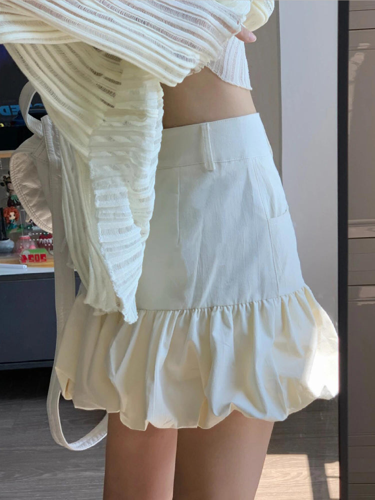 Ulzzang Bloom Short Bubble Skirts-ntbhshop