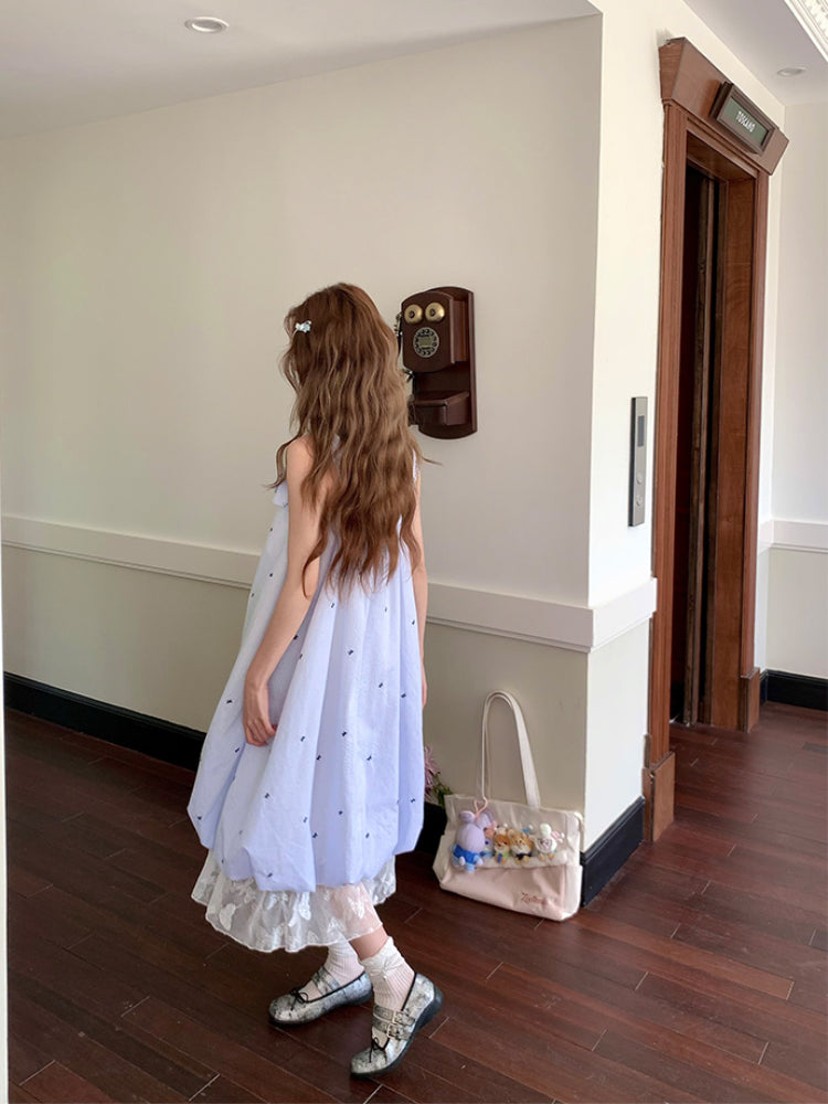 Ice Blossom Lace Bubble Dress-ntbhshop