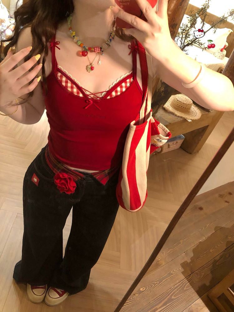 Shibuya Cherry Kitty Denim Jeans-ntbhshop